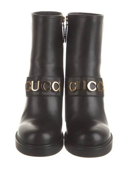 Gucci Leather Combat Boots