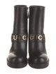 Gucci Leather Combat Boots