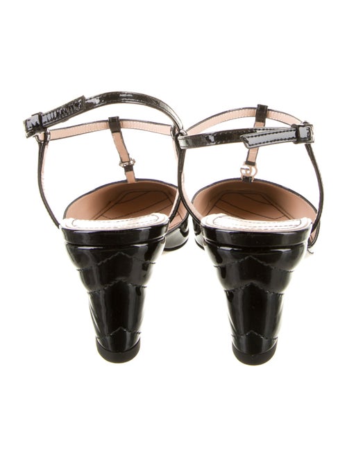 Gucci Double G Logo Patent Leather T-Strap Pumps