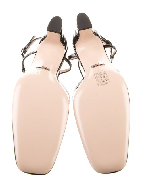 Gucci Double G Logo Patent Leather T-Strap Pumps