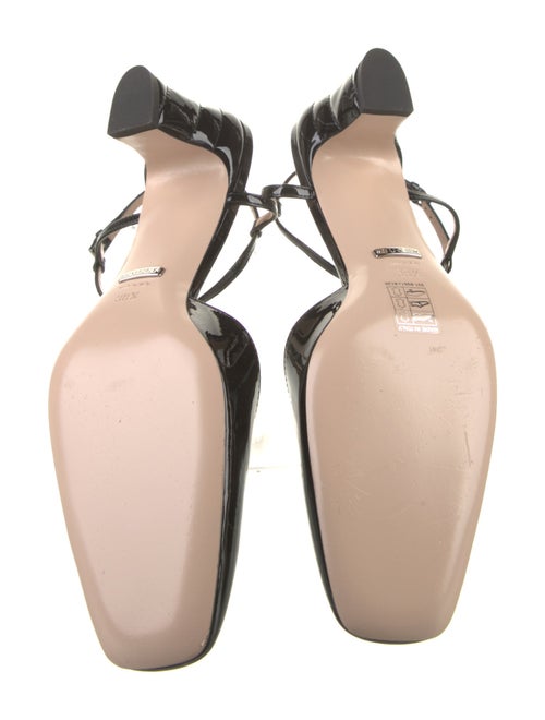Gucci Double G Logo Patent Leather T-Strap Pumps