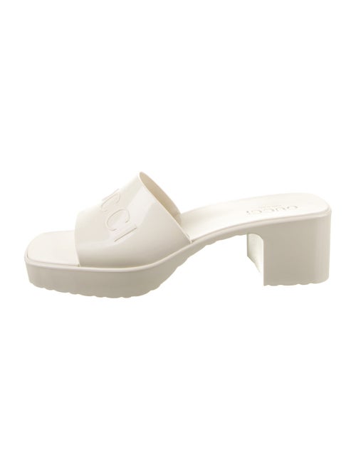 Gucci Leather Trim Embellishment Slides