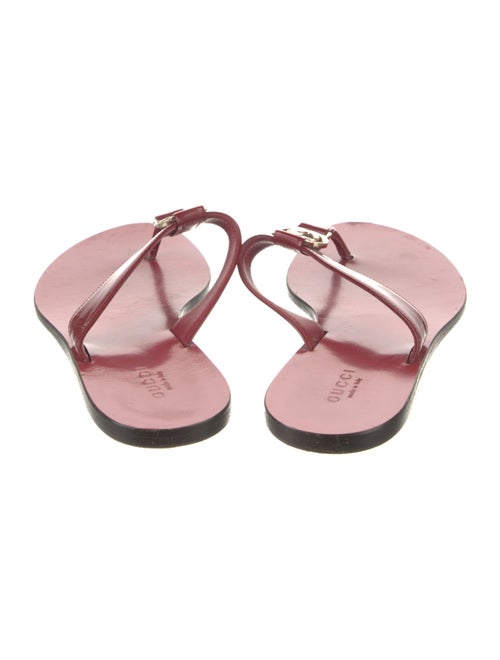 Gucci Microguccissima Pattern Patent Leather Slides