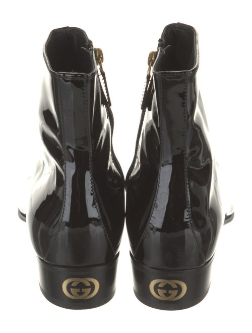 Gucci Interlocking G Logo Patent Leather Boots