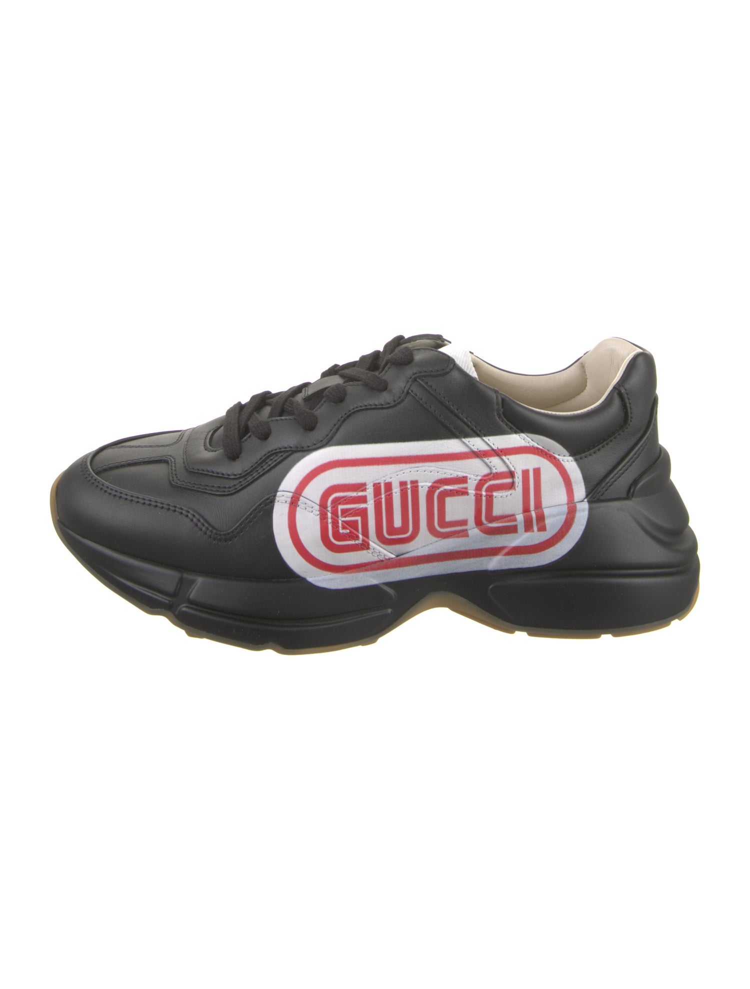 Gucci Leather Graphic Print Sneakers w/ Tags