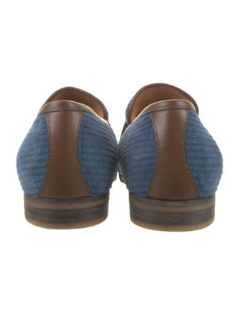 Gucci Web Accent Velvet Loafers