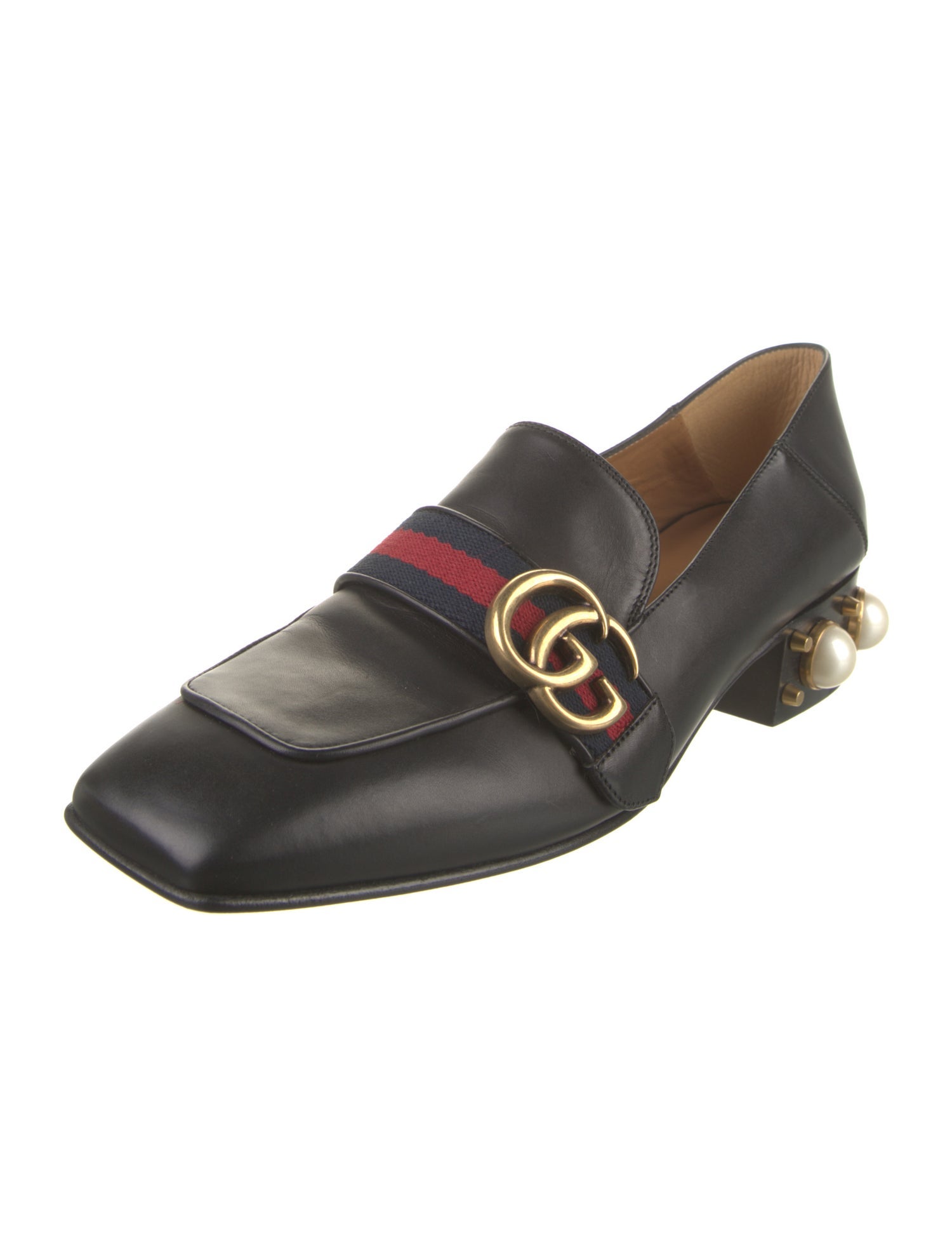 Gucci Leather Colorblock Pattern Pumps