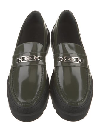 Gucci Interlocking G Logo Patent Leather Loafers