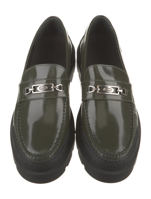 Gucci Interlocking G Logo Patent Leather Loafers
