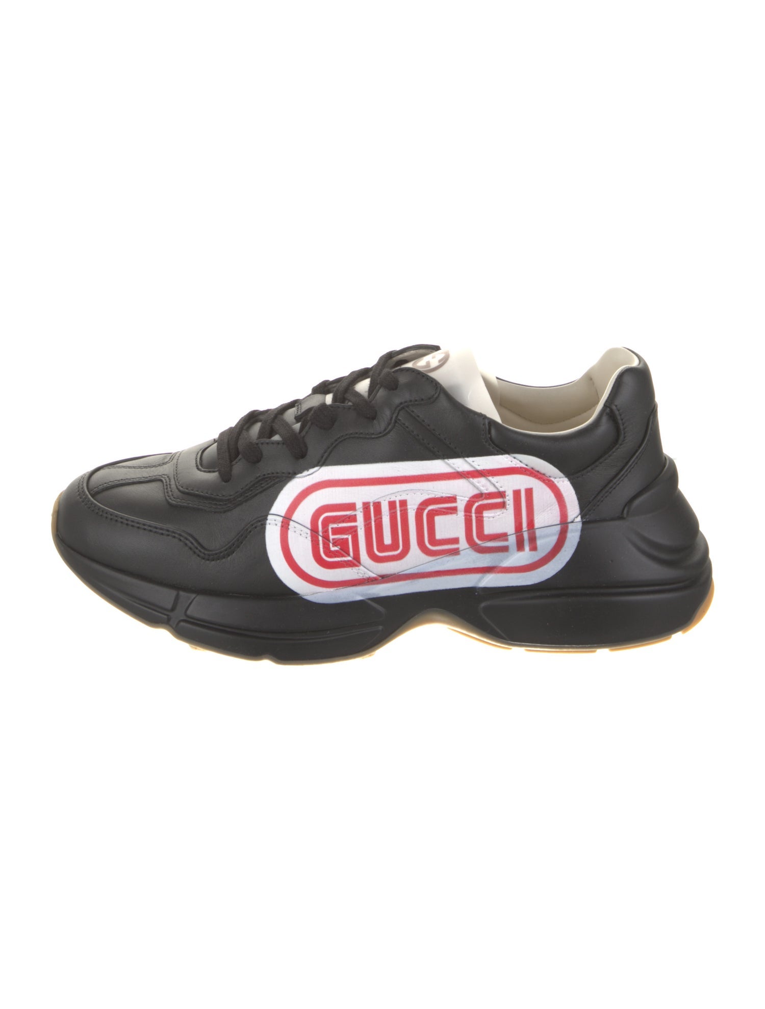 Gucci Leather Printed Sneakers w/ Tags