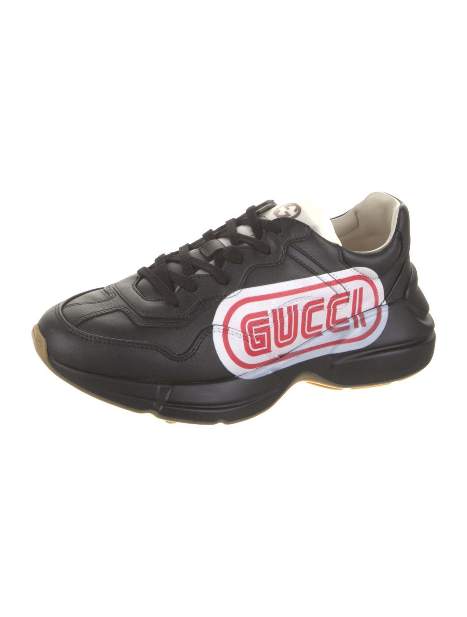 Gucci Leather Printed Sneakers w/ Tags
