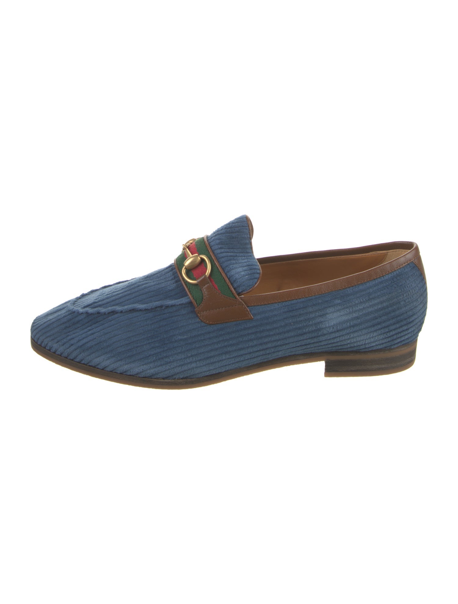 Gucci Web Accent Velvet Loafers