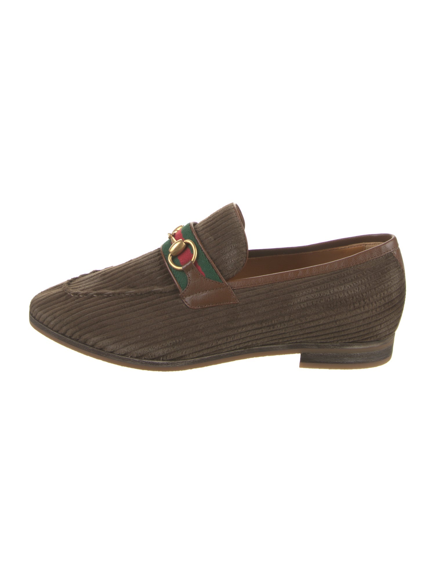Gucci Web Accent Velvet Dress Loafers