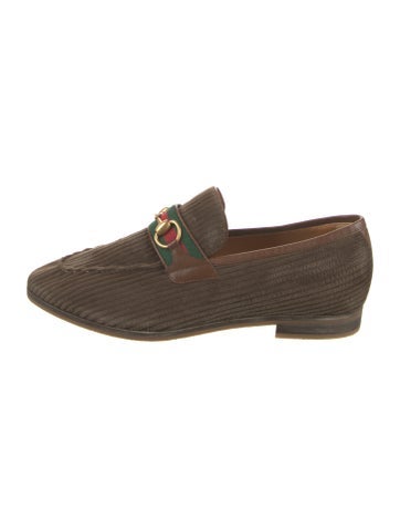 Gucci Loafers Web Accent Velvet Dress 7