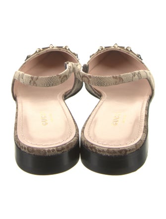 Gucci GG Canvas Canvas Slingback Flats