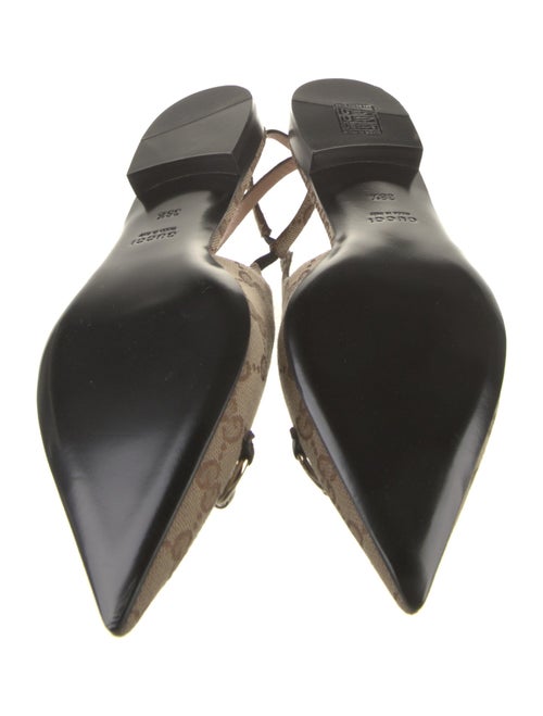 Gucci GG Canvas Canvas Slingback Flats