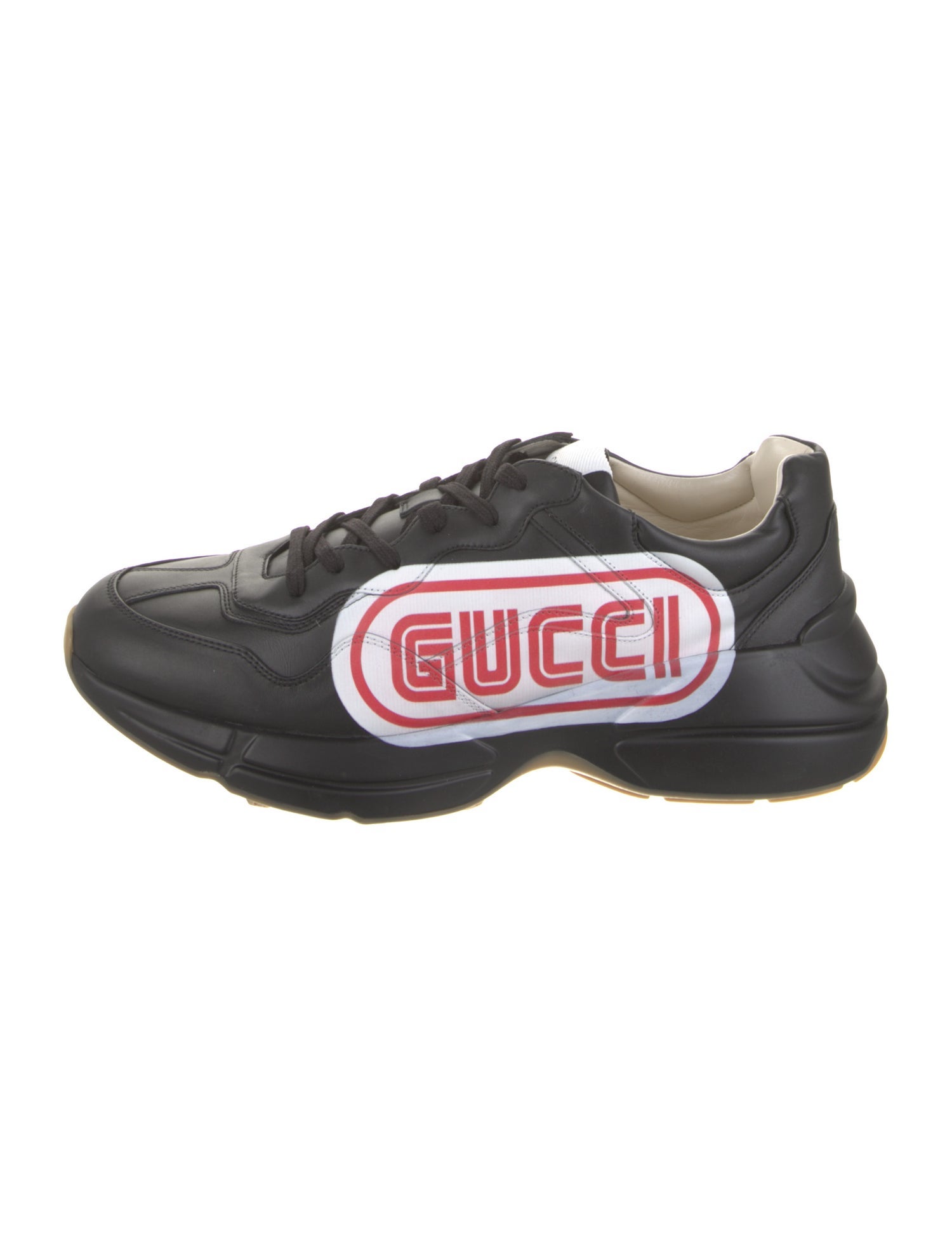 Gucci Leather Printed Sneakers w/ Tags