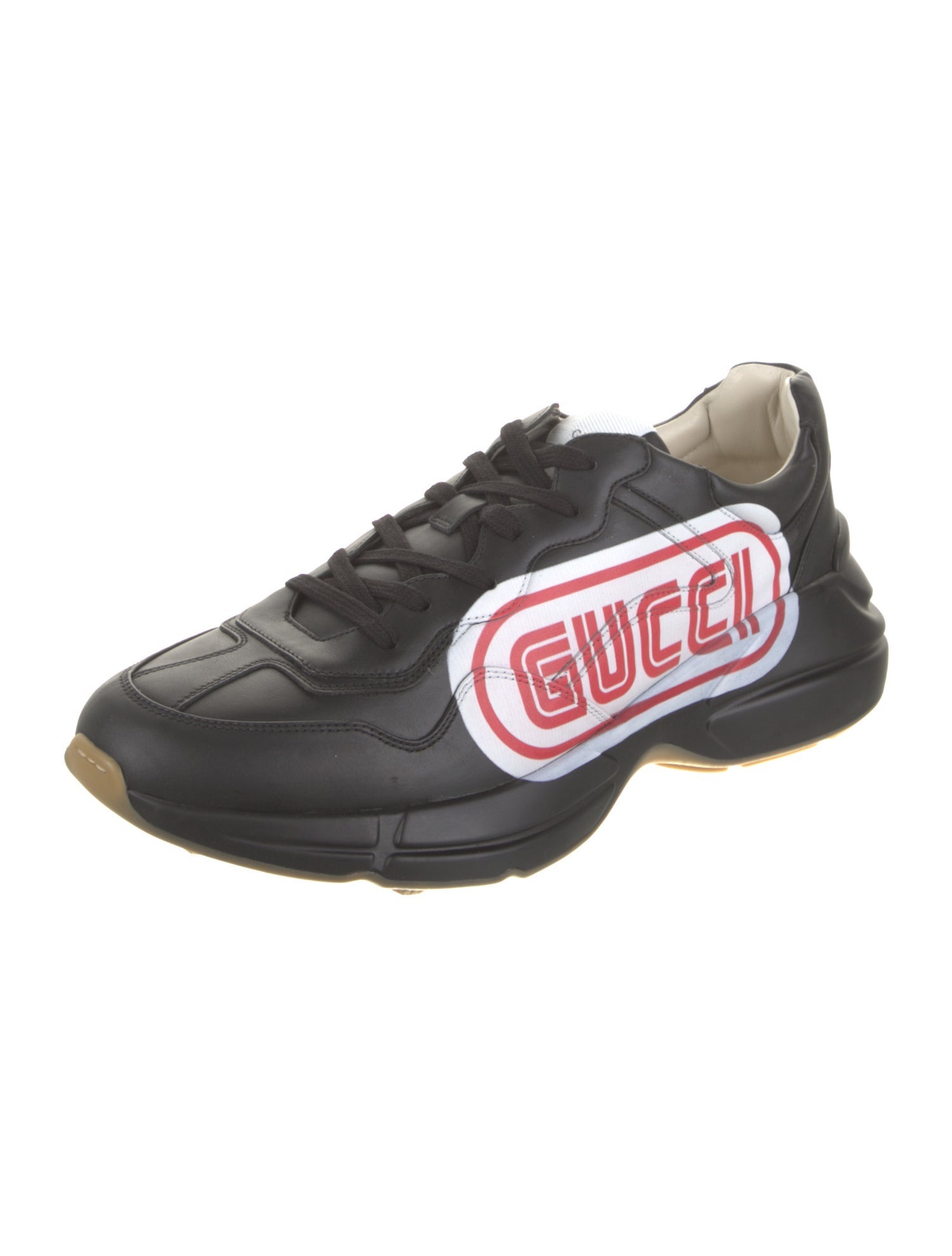 Gucci Leather Printed Sneakers w/ Tags