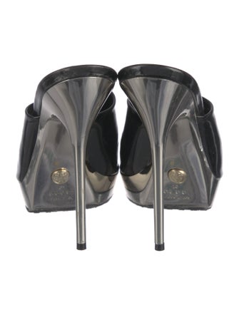 Gucci Hysteria Accent Patent Leather Slides