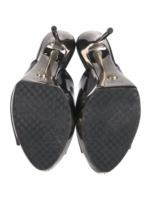 Gucci Hysteria Accent Patent Leather Slides