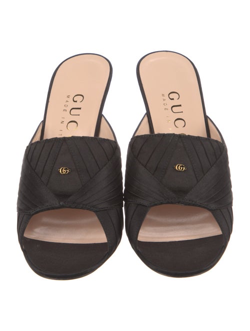 Gucci Double G Logo Satin Slides