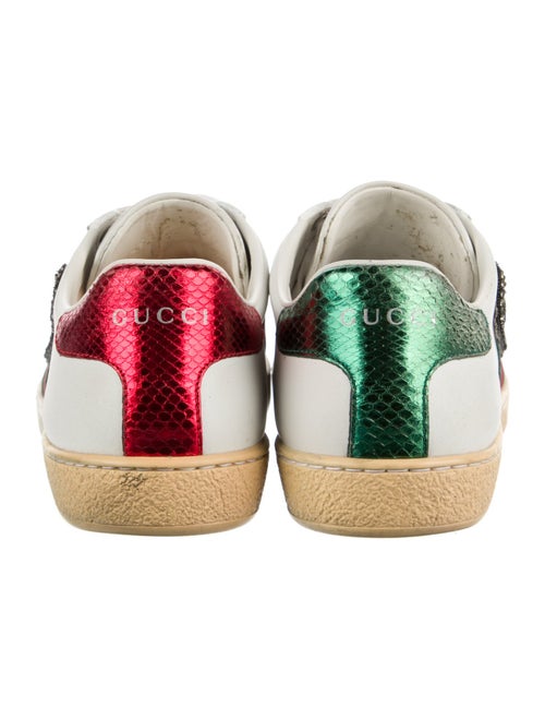 Gucci Web Accent Leather Sneakers