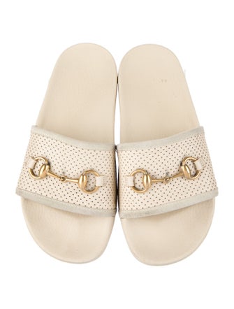 Gucci Horsebit Accent Leather Slides