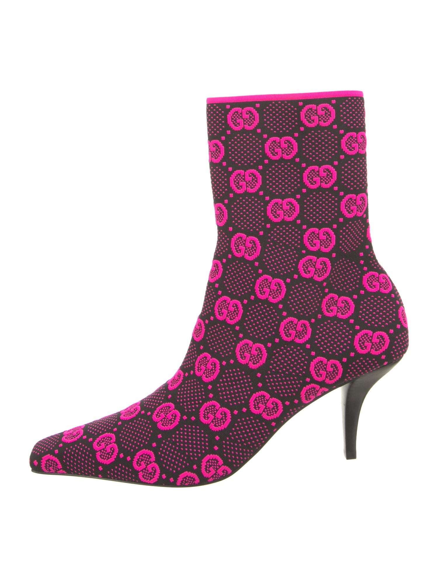 Gucci Leather Printed Boots