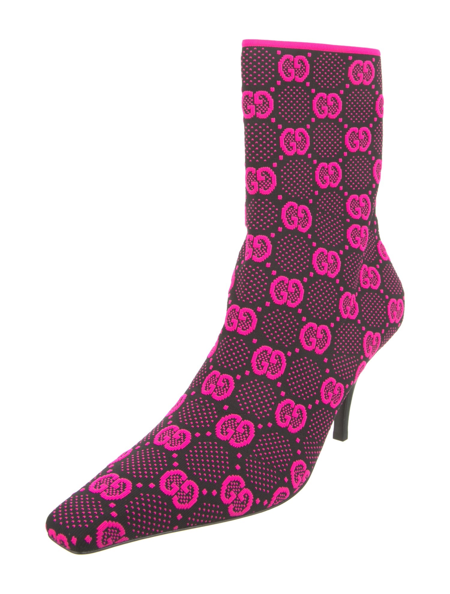 Gucci Leather Printed Boots