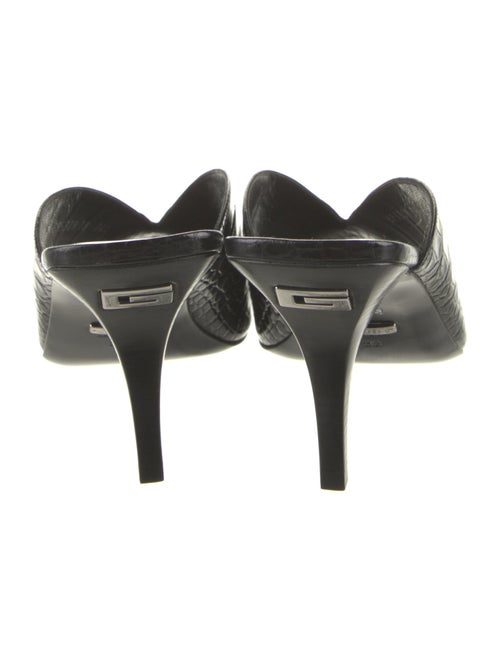 Gucci Embossed Leather Slides