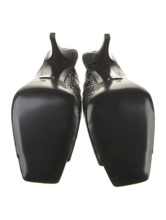 Gucci Embossed Leather Slides