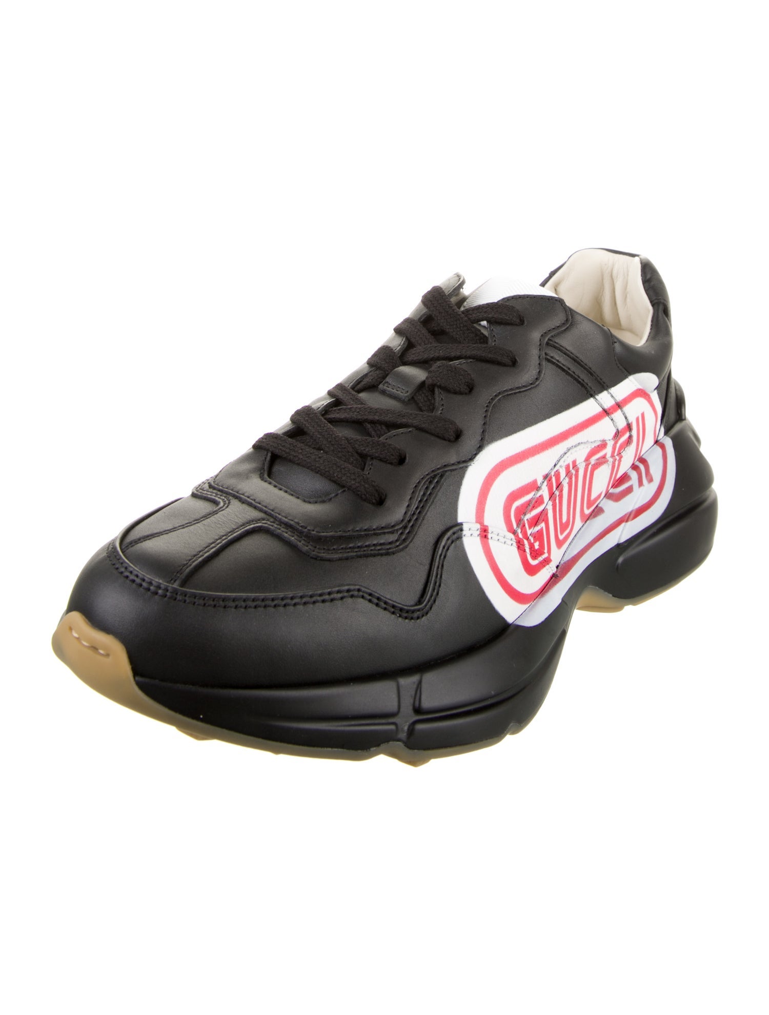 Gucci Leather Printed Sneakers w/ Tags