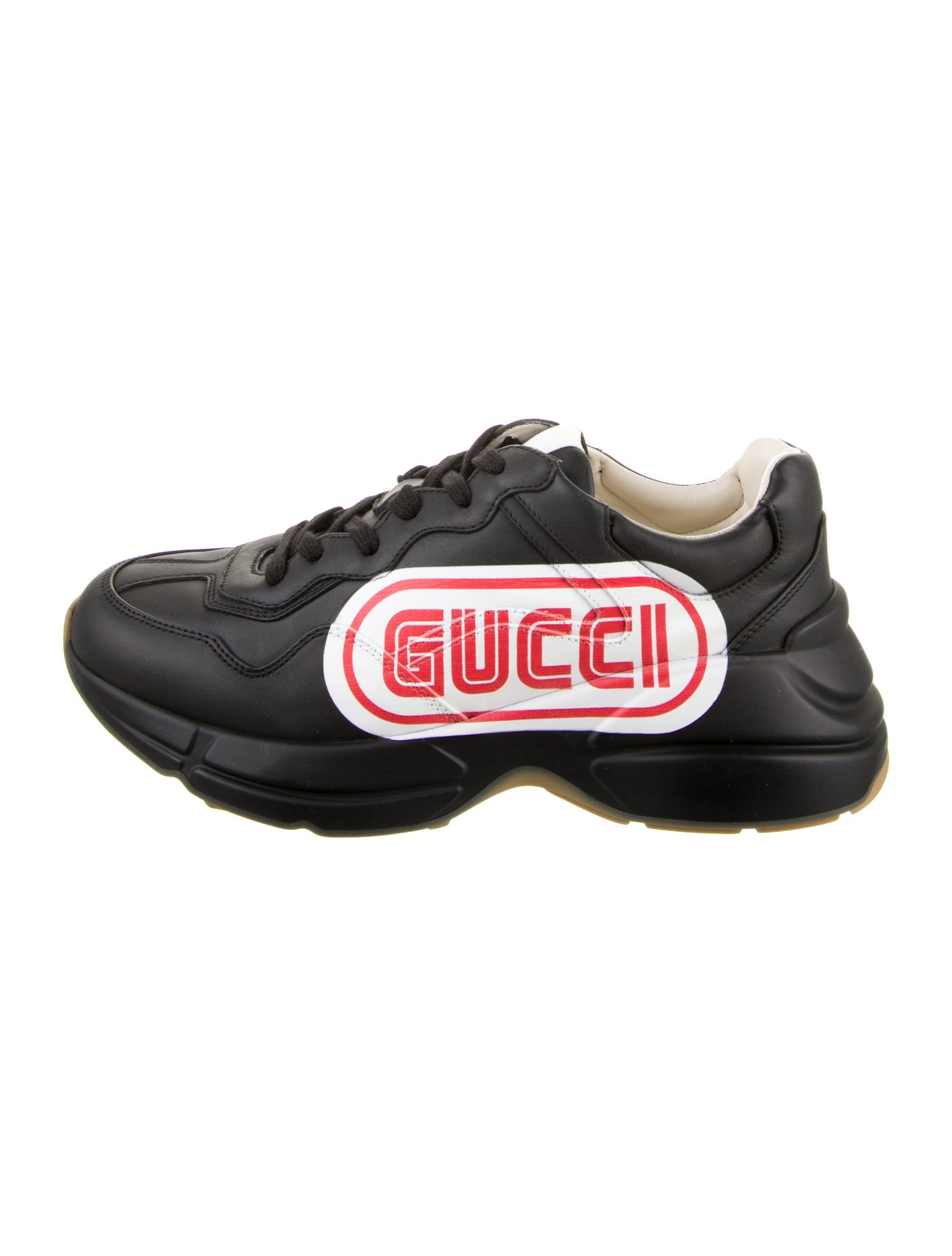 Gucci Leather Printed Sneakers w/ Tags