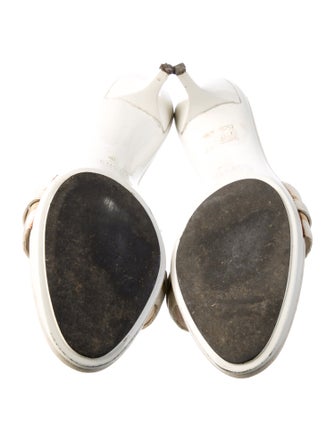 Gucci Horsebit Accent Canvas Slides