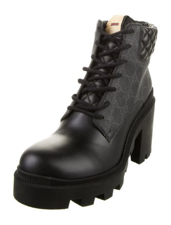 Gucci GG Supreme Combat Boots