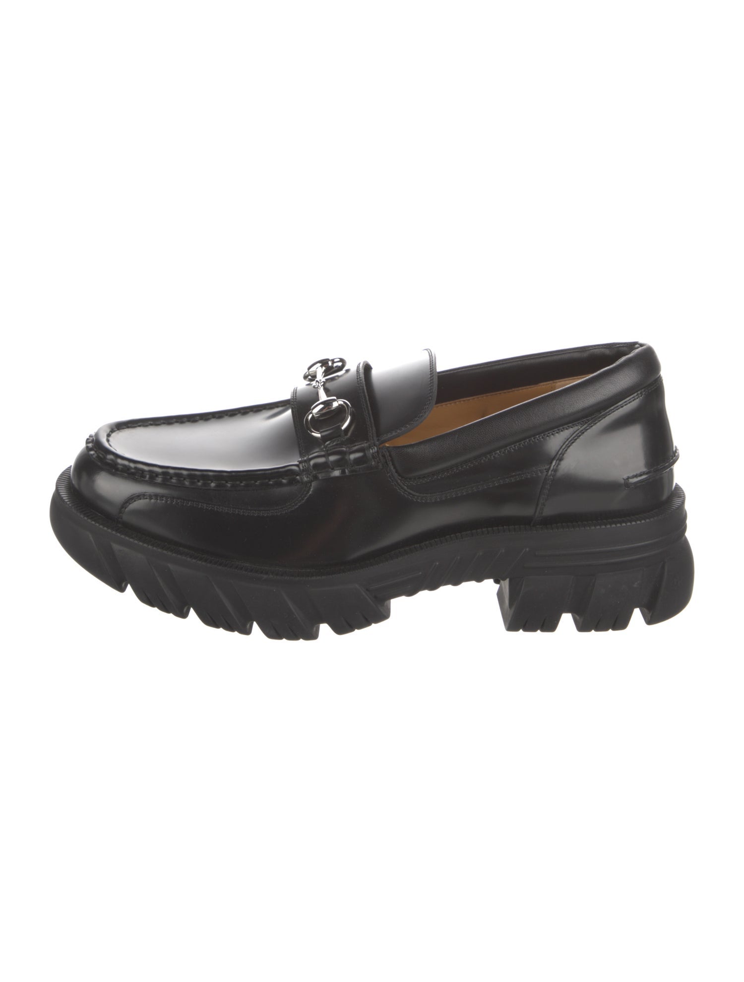 Gucci Horsebit Accent Patent Leather Loafers
