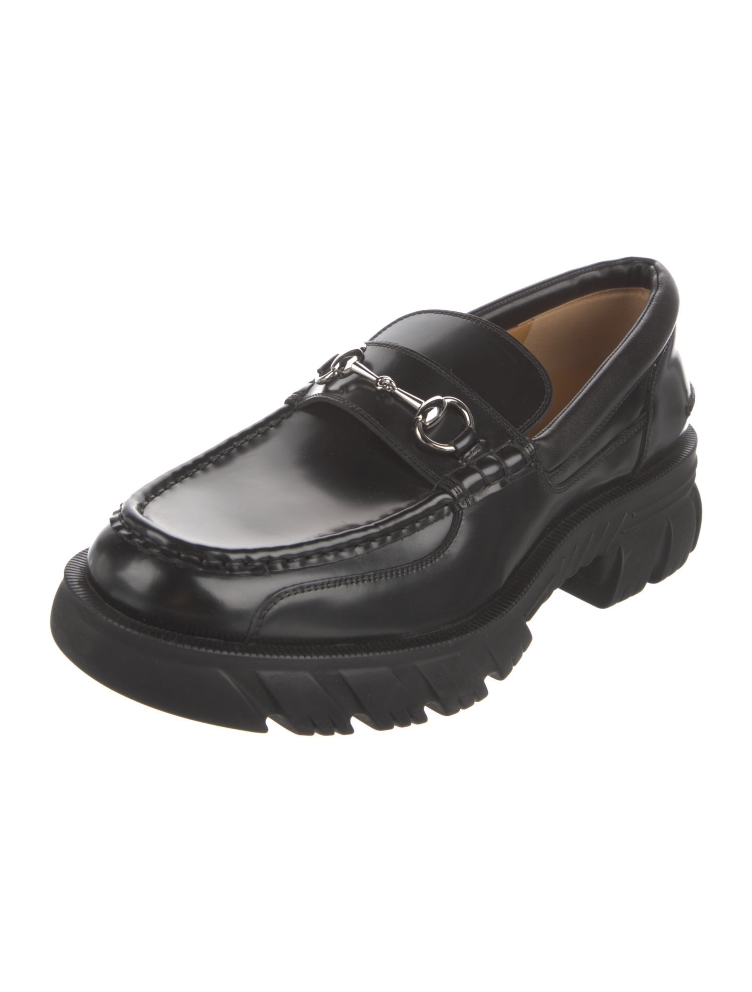 Gucci Horsebit Accent Patent Leather Loafers