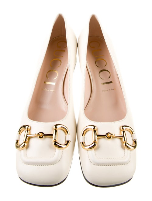 Gucci Horsebit Accent Leather Pumps