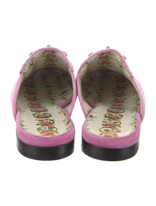 Gucci Flora Print Velvet Mules