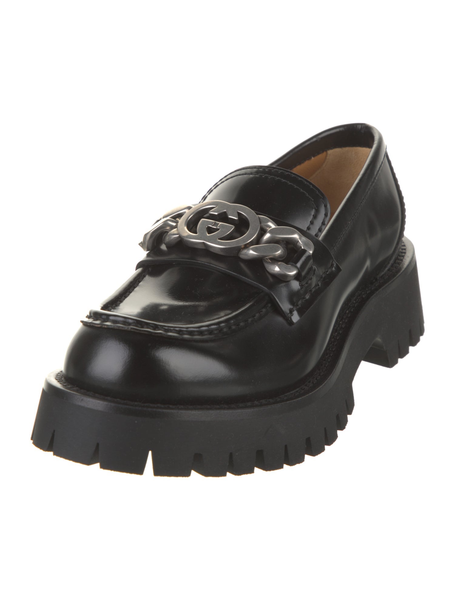 Gucci Interlocking G Logo Leather Loafers w/ Tags