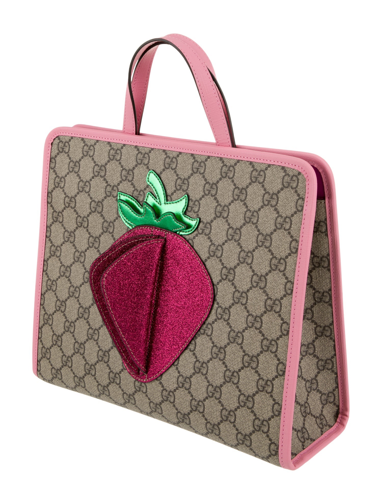 Gucci Girls' GG Supreme Strawberry Tote w/ Tags
