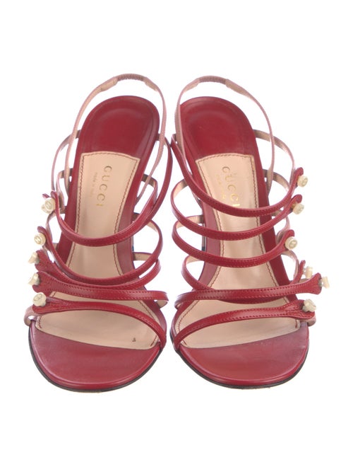 Gucci Interlocking G Logo Leather Gladiator Sandals