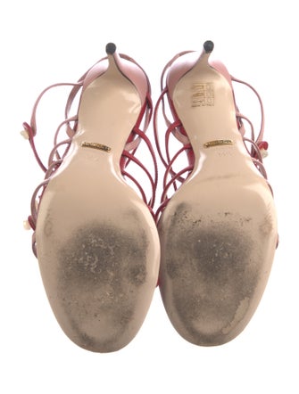 Gucci Interlocking G Logo Leather Gladiator Sandals