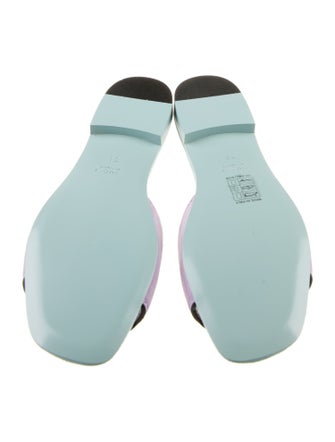 Gucci Suede Colorblock Pattern Slides