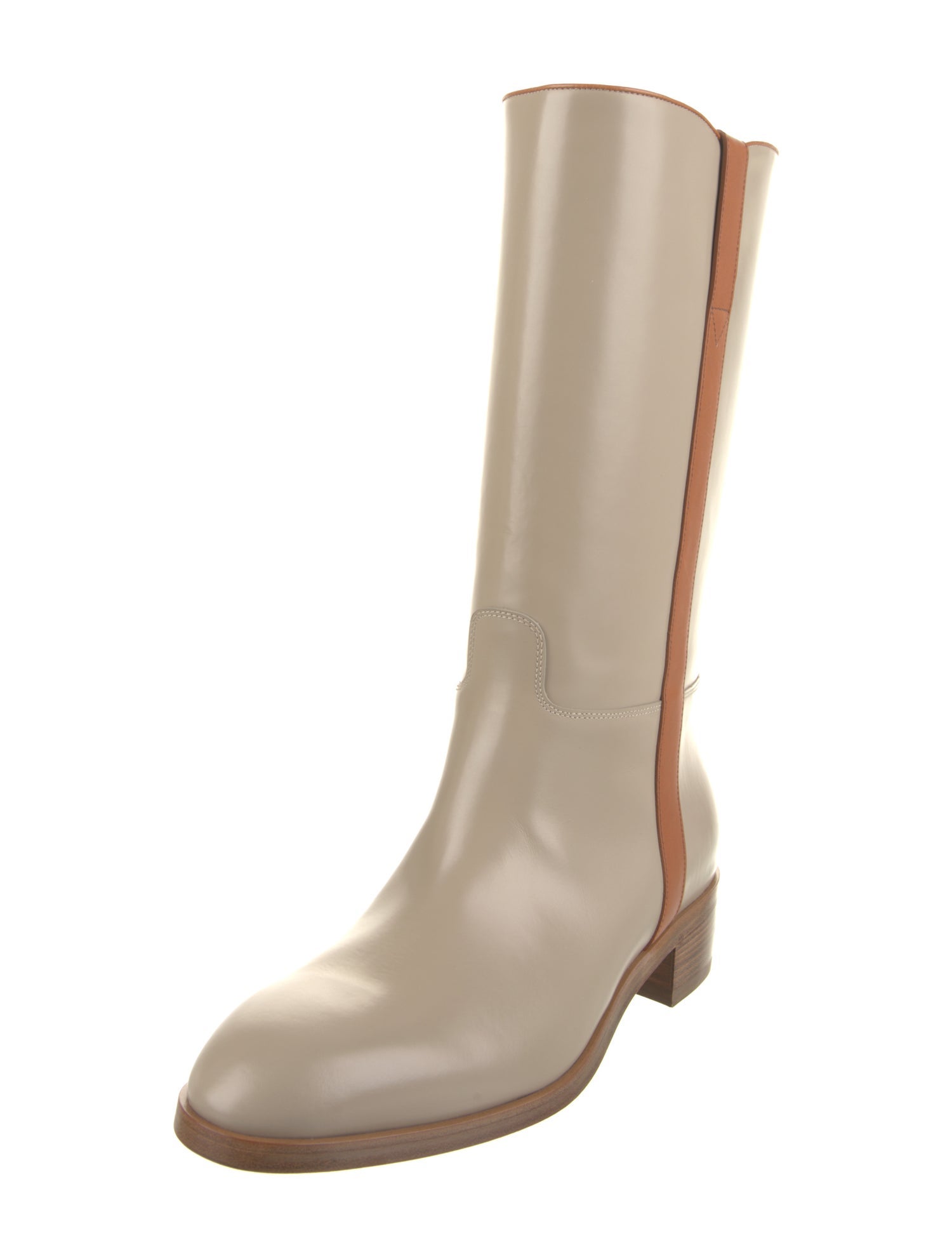 Gucci Leather Colorblock Pattern Boots