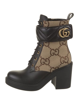 Gucci GG Canvas Canvas Combat Boots