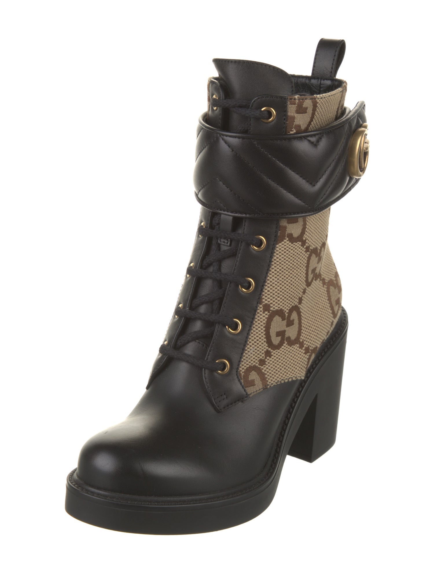 Gucci GG Canvas Canvas Combat Boots