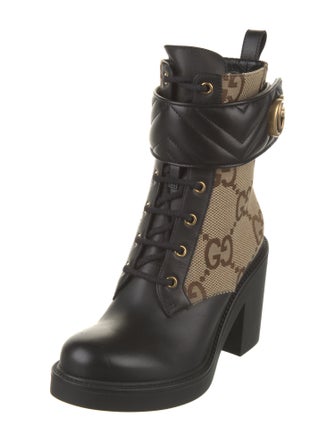 Gucci GG Canvas Canvas Combat Boots