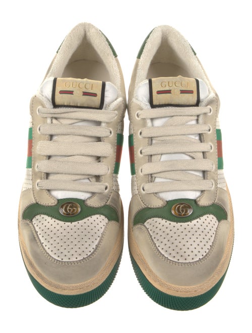 Gucci Leather Colorblock Pattern Sneakers