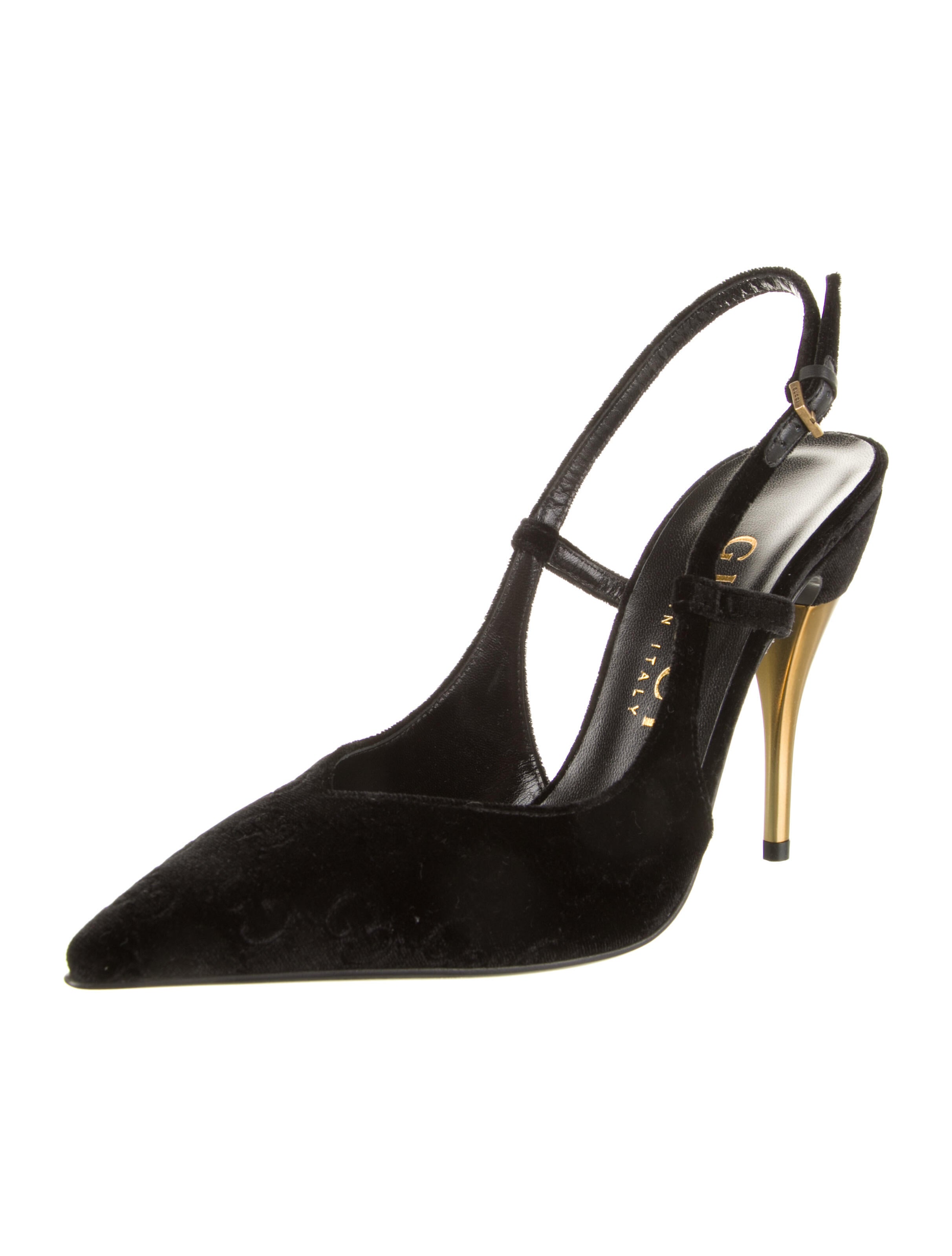 Gucci Velvet Slingback Pumps